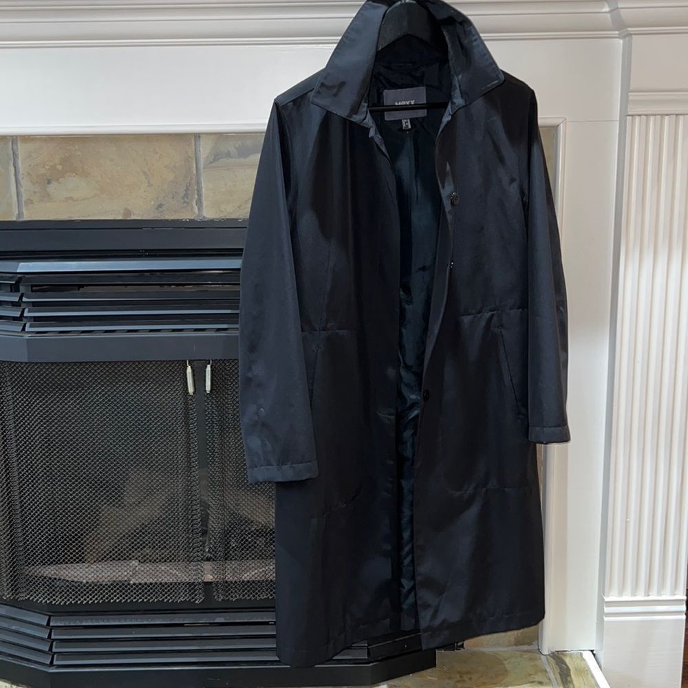 Mexx long black trench coat